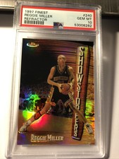 1997 Topps Finest Reggie Miller #240 Refractor Indiana Pacers PSA 10 Gem Mint