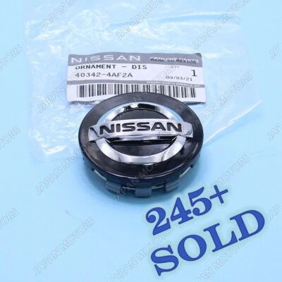 Tapa negra central de rueda de Murano original OEM Nissan Rogue Sentra Altima 40342-4AF2A Foto 1 de 4