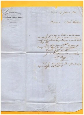 NANCY (54) FARINES GRAINS & SONS "BOUFFIN & LALLEMENT" voyagée timbrée en 1864 - Photo 1/2