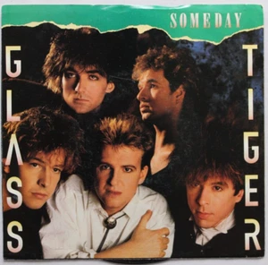 GLASS TIGER SOMEDAY / VANISHING TRIBE 45 7" SINGLE & PICTURE SLEEVE VG++ - Picture 1 of 2