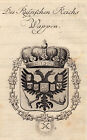 Russie Armoiries Original Gravure sur Cuivre Weigel 1729