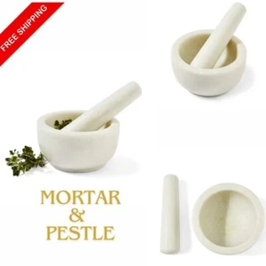 1x Dishwasher Safe Porcelain Mortar & Pestle – 14cm for Easy Food Preparation - Picture 1 of 9