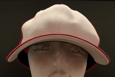 Gorra Pacific Headwear lisa ajustada talla 7 3/8 - 8 Nuevo Rojo/Blanco Foto 1 de 4