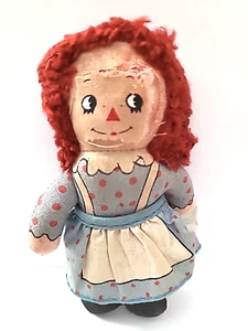 Muñeca Knickerbocker Raggedy Ann pequeña de colección de 5" cara cortada espeluznante espeluznante - Imagen 1 de 10