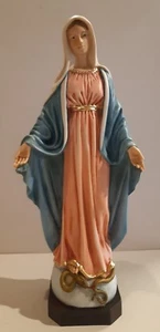 STATUA MADONNA MIRACOLOSA CM 40 IN MARMO RESINA PRODUZIONE ITALIANA - Foto 1 di 3