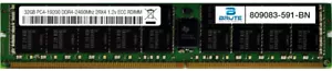 809083-591 - HP Compatible 32GB PC4-19200 DDR4-2400Mhz 2RX4 1.2v ECC RDIMM - Picture 1 of 3