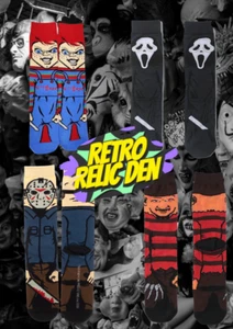 4 Paar Socken - Baumwollmischung - Damen/Herren Größe 6-10 - Slasher Geschenkset Jugendliche - Bild 1 von 9