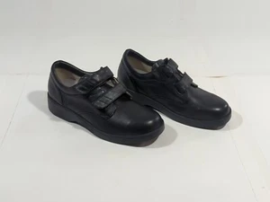 Apex Ambulator Conform Men's Diabetic Shoes Black Leather Comfort Double Strap - Bild 1 von 13