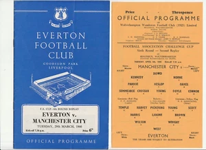 Everton v Manchester City 1965/66 FA Cup 6th Round Replay + 2nd Replay @ Wolves - Picture 1 of 3