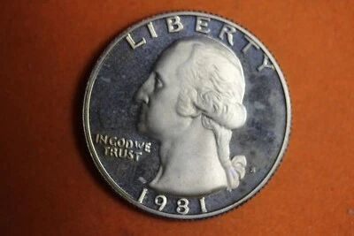 ESTATE FIND 1981 - S PROOF  TY2 Washington Quarter!! #K37994 - Image 1 of 2