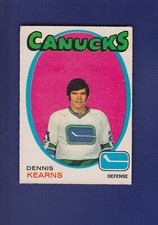 Dennis Kearns RC 1971-72 O-PEE-CHEE OPC Hockey #231 (VGEX) Vancouver Canucks