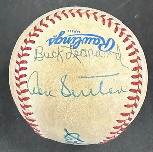 Charlie Gehringer Don Sutton Buck Leonard Signed AL Baseball Dodgers Auto COA - Picture 1 of 11