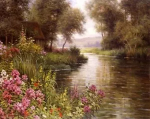 FLUSSLANDSCHAFT POSTER Fleur au Bord de la Riviere NEU - Bild 1 von 1