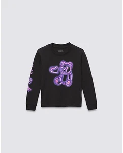Brand New Little Kids Vans Purple Party Long Sleeve T-shirt Black Size 5/M - Picture 1 of 2
