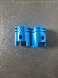 Universal Ventilkappenset Kolben Blau Motorrad - Bild 1 von 3