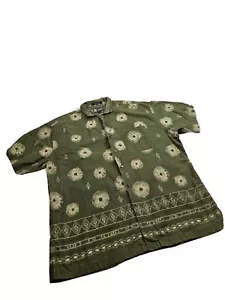 Vintage Ralph Lauren Chaps Shirt Men Size XL Green Hawaiian Camp Magnum PI - Picture 1 of 14