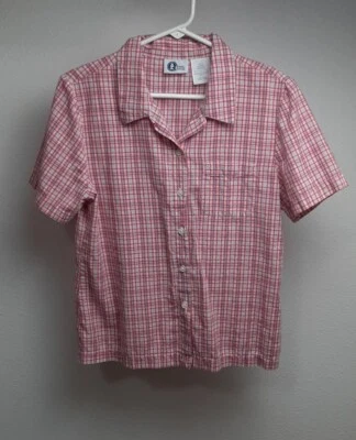 Camisa Arizona Jean Company Niñas Grande 14/16 Abotonada Manga Corta Rosa Cuadros Foto 1 de 4