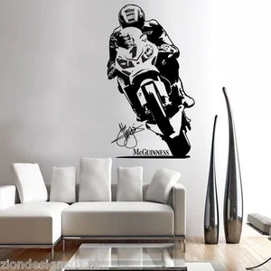John McGuinness TT LEGEND wall art motorcycle racer decal graphic adhesive - Picture 1 of 3