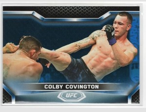 2020 Topps UFC Colby Covington Blue Parallel Knockout Welterweight Champion /75