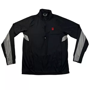 Under armour Shirt Men's L/S 1/4 Zip INDIANA HOOSIERS NCAA Pullover Black Gray L - Picture 1 of 11