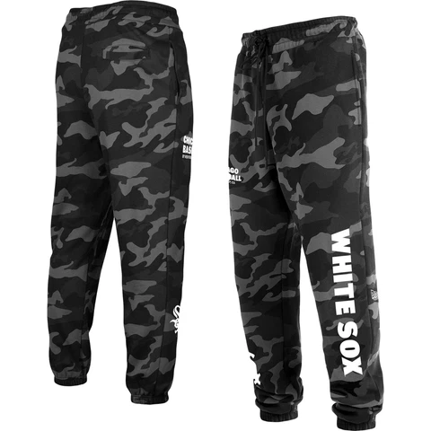 Men's New Era Black Chicago White Sox Camo Jogger Pants Cover