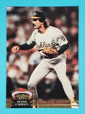 1993 Topps Stadium Club Murphy Dennis Eckersley Oakland Athletics A's #179 ⚾ - Image 1 of 2