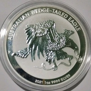 Australia 2021 Wedge-tailed eagle silver Coin 1 Oz,in capsule - Picture 1 of 2