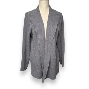 NWT Sioni Gray Cardigan with Notched Collar Size XL - Picture 1 of 5