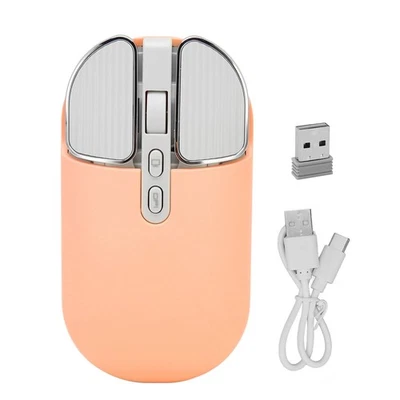 (Milk Tea Color)Girl Mouse Wireless Mouse 2 Wireless Mode 4800fps Silent Click - Image 1 of 4