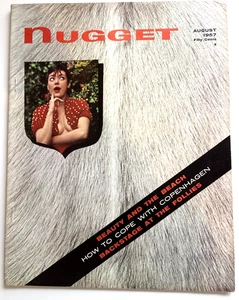 NUGGET Magazine (Aug 1957) CHERYL KUBERT Brigitte Bardot Vintage Pinup UNREAD! - Picture 1 of 11