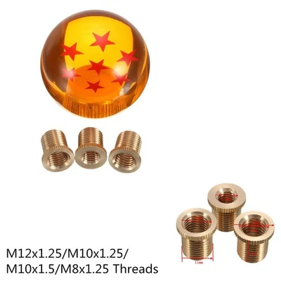 Autos 7 Star Dragon Ball 54mm Gear Shift Knob M12x1.25/M10x1.25/M10x1.5/M8x1.25 - Image 1 of 4