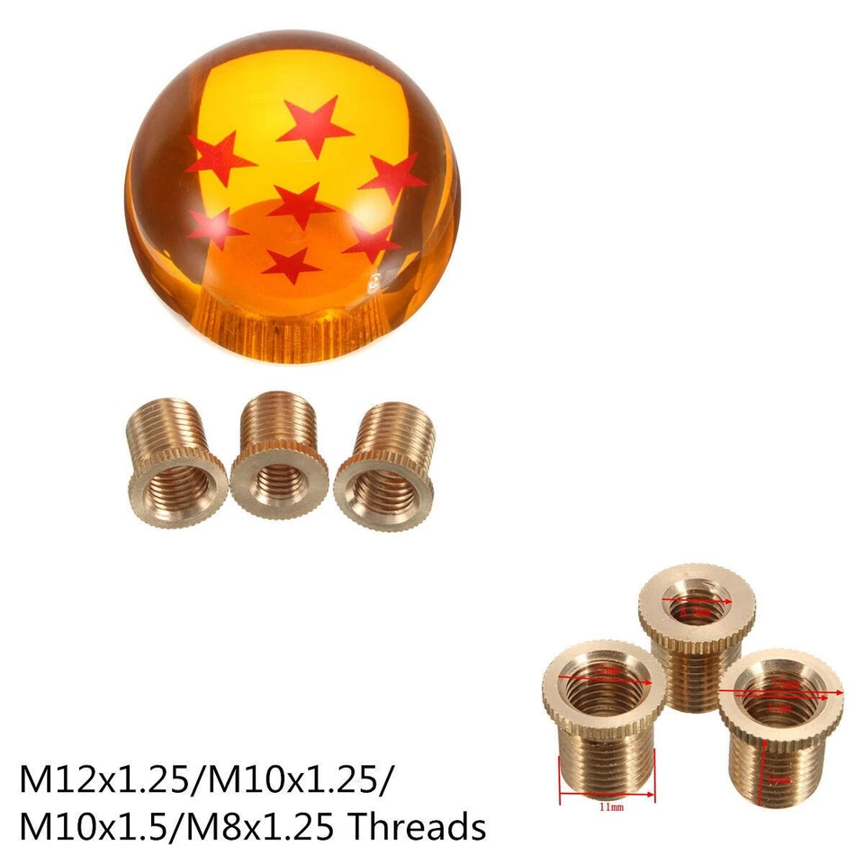 Perilla de cambio de marchas Autos 7 estrellas Dragon Ball 54 mm M12x1,25/M10x1,25/M10x1,5/M8x1,25 Foto 1 de 4