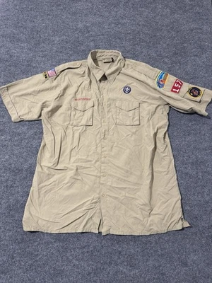 Vintage Boy Scouts of America Uniform Shirt Mens 3XL Patches USA Polyester - Image 1 of 4