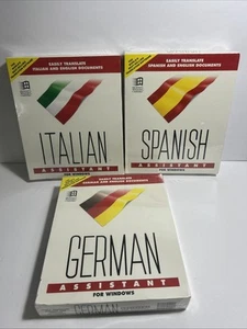 Español Italiano Alemán Asistente para Windows Traducir y Documentos Inglés LOTE - Imagen 1 de 8