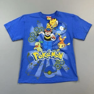 Vintage Pokemon Shirt Boys Small Giant Ash Piplup Turtwig Chimchar Deadstock #2 - Picture 1 of 12