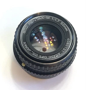 PENTAX-M 50mm F1.7 SMC Asahi Opt. Co Lens Japan Prime Recently Serviced CLA’D - Picture 1 of 6