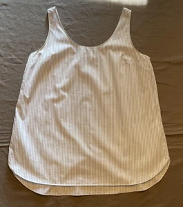 COS blue & white Striped cotton Tank Top size Small - Picture 1 of 8