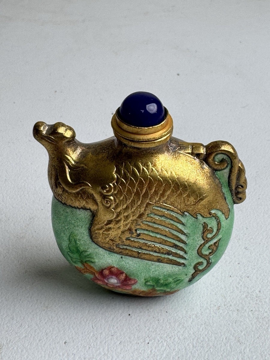 陶瓷古董中国鼻烟壶金色| eBay