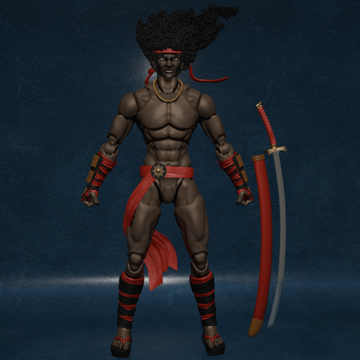 アフロサムライ アクションフィギュア AFRO SAMURAI 912f7n4hV3L