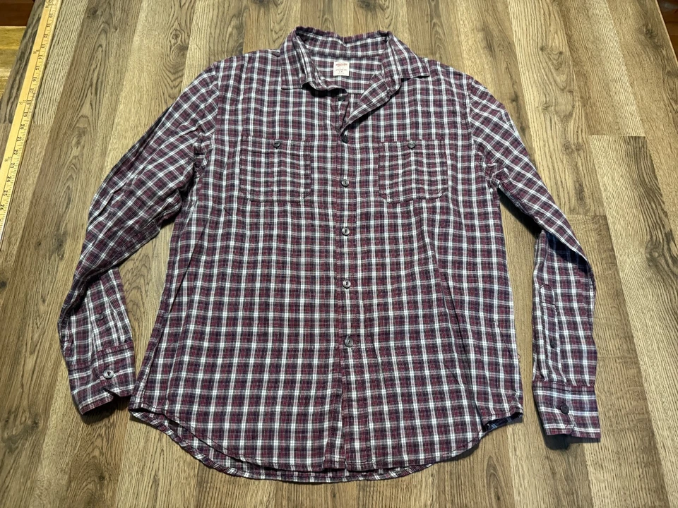 Mossimo Supply Co. Shirt Men's Medium Red White Black Long Sleeve Button Up - Image 1 of 4