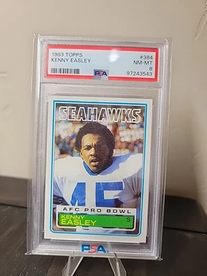 1983 Topps Football Kenny Easley 384 - PSA 8 CERT #43535416 - RC - Seahawks - Image 1 of 2