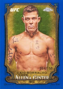 Caio Borralho #AAG-30 Allen & Ginter Blue Refractor 2025 Topps Chrome UFC /150 - Picture 1 of 2