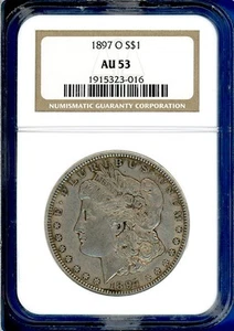 1897 O NGC AU53 Morgan Silver Dollar $1 US Mint Rare Key Date Coin 1897-O AU-53 - Picture 1 of 3