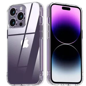 Case For iPhone 15 14 13 12 Pro Max 11 XR X CLEAR Gel Shockproof Silicone Cover - Picture 1 of 10