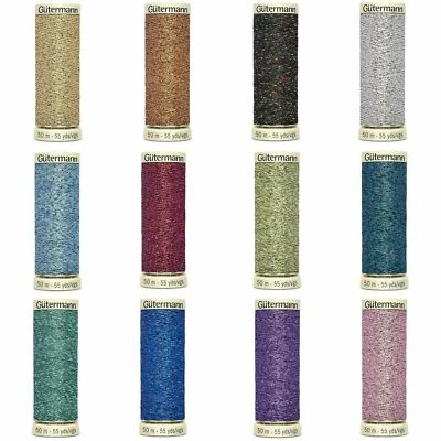 Gutermann Metallic Effect Thread Glitter Sparkling Sewing 50m Pick Colour 744603 - Image 1 of 4