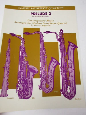 George Gershwin Prelude 2 Arranged for Modern Saxophone Quartet Sheet Music - Image 1 of 4