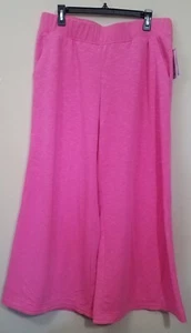 Joyspun Wide Leg Sleep Lounge Pants Women size L (12-14) Pajama Pockets Pink NEW - Picture 1 of 5