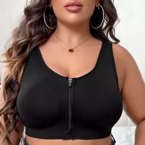 Women's Sports Bra Max Control Underwire Solid High Impact Plus Size - Picture 1 of 7