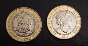 MONEDA DE 2 LIBRAS ISLA DE MAN 2019 PAPÁ NOEL SIN CIRCULAR/UNC, MUY ESCASA - Imagen 1 de 1