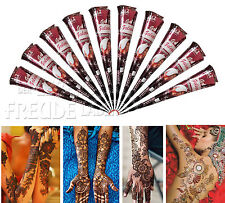 10x Golecha Arabic Henna Kegel 100% Natur für Mehndi/Mehandi Tattoo - braun 250g